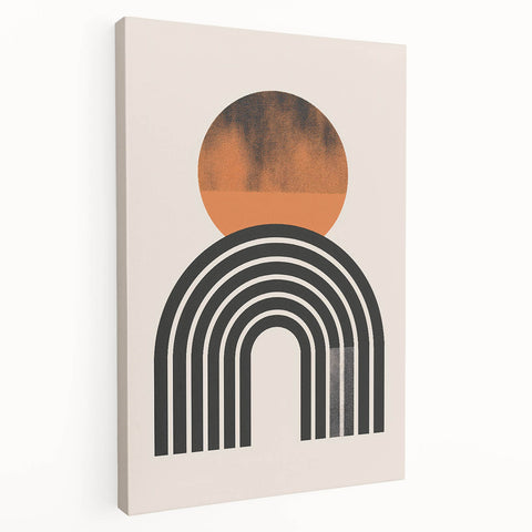 Minimalist Bohemian Wall Art | Geometric Boho Decor Canvas for Modern Homes