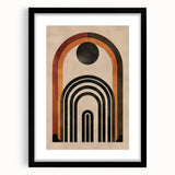 Retro Bohemian Wall Art | Geometric Boho Decor Canvas for Chic Interiors