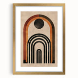 Retro Bohemian Wall Art | Geometric Boho Decor Canvas for Chic Interiors