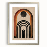 Retro Bohemian Wall Art | Geometric Boho Decor Canvas for Chic Interiors