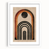 Retro Bohemian Wall Art | Geometric Boho Decor Canvas for Chic Interiors