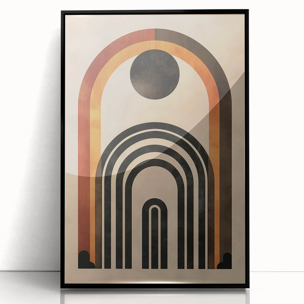 Retro Bohemian Wall Art | Geometric Boho Decor Canvas for Chic Interiors
