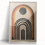 Retro Bohemian Wall Art | Geometric Boho Decor Canvas for Chic Interiors