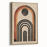 Retro Bohemian Wall Art | Geometric Boho Decor Canvas for Chic Interiors