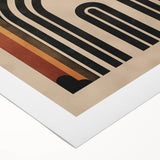 Retro Bohemian Wall Art | Geometric Boho Decor Canvas for Chic Interiors