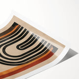 Retro Bohemian Wall Art | Geometric Boho Decor Canvas for Chic Interiors