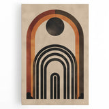 Retro Bohemian Wall Art | Geometric Boho Decor Canvas for Chic Interiors