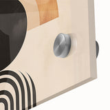 Boho Wall Art - Bold Geometric Circle and Arch Bohemian Canvas Design