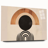 Boho Wall Art - Bold Geometric Circle and Arch Bohemian Canvas Design