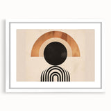 Boho Wall Art - Bold Geometric Circle and Arch Bohemian Canvas Design