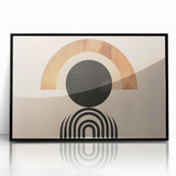 Boho Wall Art - Bold Geometric Circle and Arch Bohemian Canvas Design
