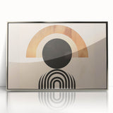 Boho Wall Art - Bold Geometric Circle and Arch Bohemian Canvas Design