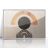 Boho Wall Art - Bold Geometric Circle and Arch Bohemian Canvas Design