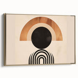 Boho Wall Art - Bold Geometric Circle and Arch Bohemian Canvas Design