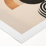 Boho Wall Art - Bold Geometric Circle and Arch Bohemian Canvas Design