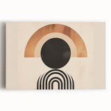 Boho Wall Art - Bold Geometric Circle and Arch Bohemian Canvas Design