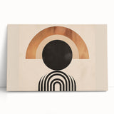 Boho Wall Art - Bold Geometric Circle and Arch Bohemian Canvas Design