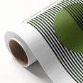 Bohemian Green Striped Circle Art | Eclectic Bauhaus Boho Decor Print