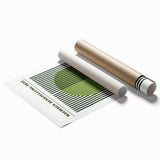 Bohemian Green Striped Circle Art | Eclectic Bauhaus Boho Decor Print