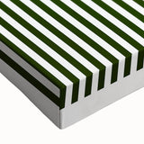 Bohemian Green Striped Circle Art | Eclectic Bauhaus Boho Decor Print