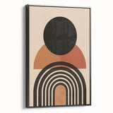 Bohemian Wall Art | Eclectic Boho Decor Canvas | Geometric Circle Design