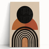 Bohemian Wall Art | Eclectic Boho Decor Canvas | Geometric Circle Design