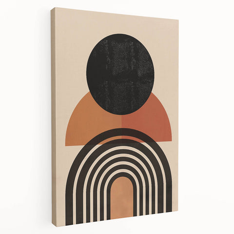 Bohemian Wall Art | Eclectic Boho Decor Canvas | Geometric Circle Design
