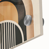 Boho Geometric Wall Art - Earthy Arch and Circle Bohemian Canvas Print