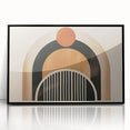 Boho Geometric Wall Art - Earthy Arch and Circle Bohemian Canvas Print