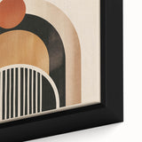 Boho Geometric Wall Art - Earthy Arch and Circle Bohemian Canvas Print