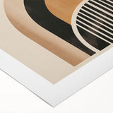 Boho Geometric Wall Art - Earthy Arch and Circle Bohemian Canvas Print