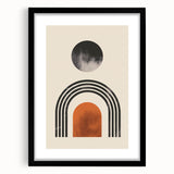 Boho Wall Art | Artistic Bohemian Decor | Geometric Circle and Arch Design