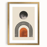 Boho Wall Art | Artistic Bohemian Decor | Geometric Circle and Arch Design