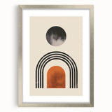 Boho Wall Art | Artistic Bohemian Decor | Geometric Circle and Arch Design