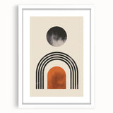 Boho Wall Art | Artistic Bohemian Decor | Geometric Circle and Arch Design