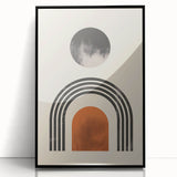 Boho Wall Art | Artistic Bohemian Decor | Geometric Circle and Arch Design