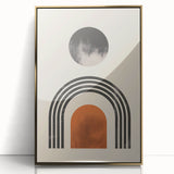 Boho Wall Art | Artistic Bohemian Decor | Geometric Circle and Arch Design