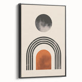 Boho Wall Art | Artistic Bohemian Decor | Geometric Circle and Arch Design