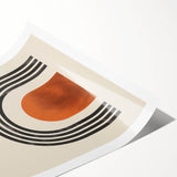 Boho Wall Art | Artistic Bohemian Decor | Geometric Circle and Arch Design