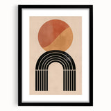 Bohemian Wall Art | Eclectic Boho Decor Canvas | Circle and Arch Design