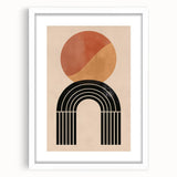 Bohemian Wall Art | Eclectic Boho Decor Canvas | Circle and Arch Design