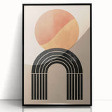 Bohemian Wall Art | Eclectic Boho Decor Canvas | Circle and Arch Design