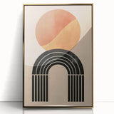 Bohemian Wall Art | Eclectic Boho Decor Canvas | Circle and Arch Design