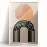 Bohemian Wall Art | Eclectic Boho Decor Canvas | Circle and Arch Design