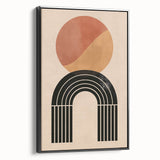 Bohemian Wall Art | Eclectic Boho Decor Canvas | Circle and Arch Design