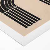 Bohemian Wall Art | Eclectic Boho Decor Canvas | Circle and Arch Design