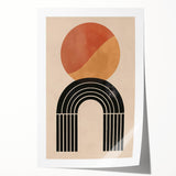 Bohemian Wall Art | Eclectic Boho Decor Canvas | Circle and Arch Design