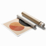 Bohemian Wall Art | Eclectic Boho Decor Canvas | Circle and Arch Design