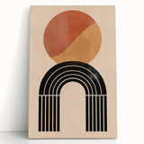 Bohemian Wall Art | Eclectic Boho Decor Canvas | Circle and Arch Design