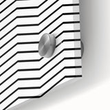 Bohemian Black and White Chevron Art | Eclectic Bauhaus Boho Decor Print